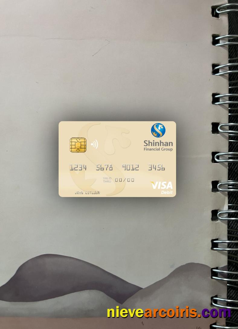 South Korea Shinhan Financial Group visa debit card photolook